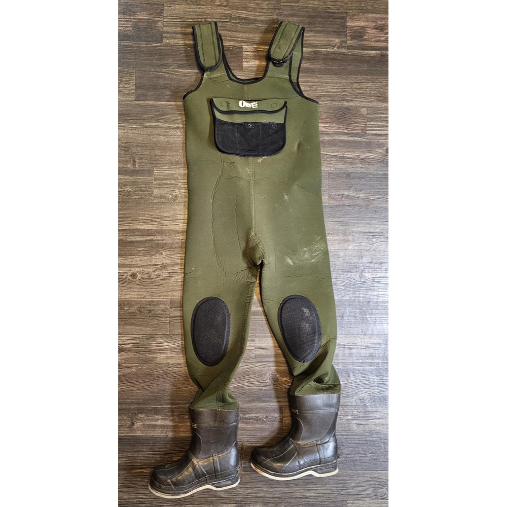 Orvis Neoprene Chest Waders Mens Large Green Felt Sole Thinsulate Fishing